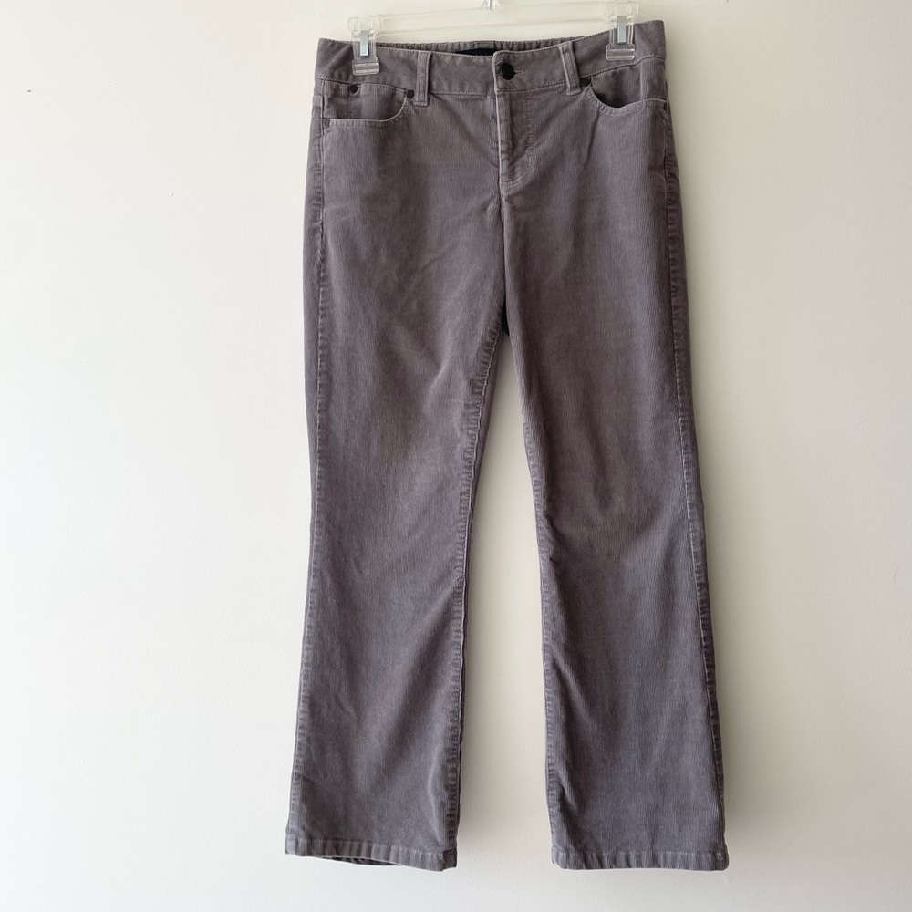 Talbots Women’s Petite Curvy Gray Corduroy Pants Size 4